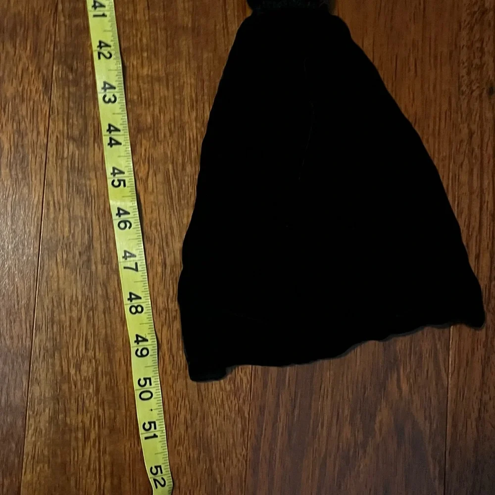 Nine West Silk Blend Velour Velvet Scarf Black Ruched Stretch